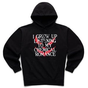 MY CHEMICAL ROMANCE X MARKET I GREW UP LISTENING TO MCR HOODIE XL *NEW*